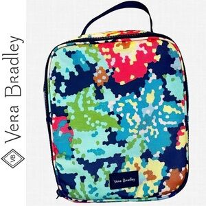 Vera Bradley Lunch Bunch Insulated Cooler ReActive Happy Blooms Cross-Stitch
